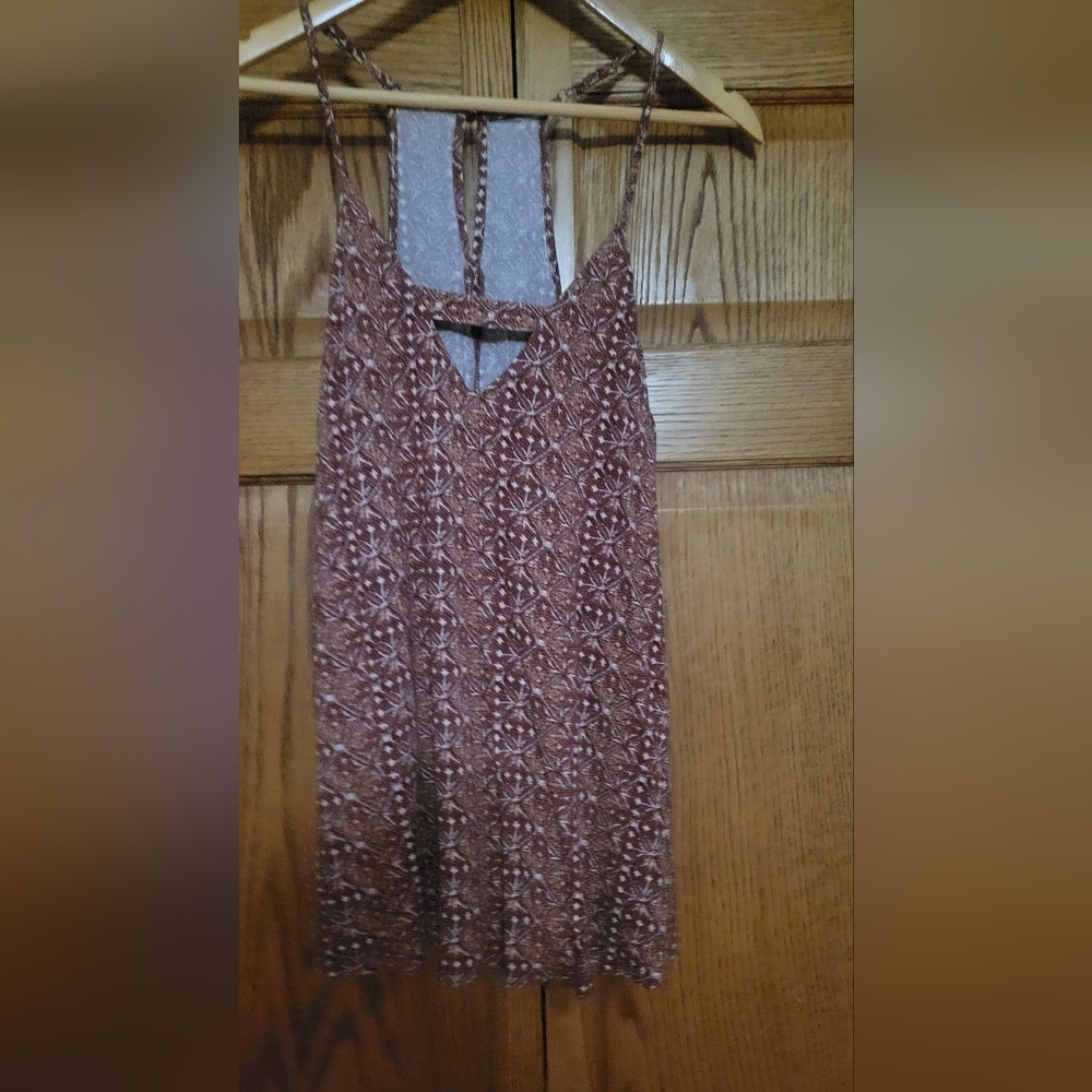 Maurices Brown Patterned Tank Top